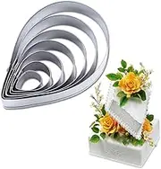 7pcs Rose Petal Cutter Set Gum Paste Fondant Cake Cutters Decorating Tools