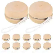12pcs Wooden Yo-yo Balls Unfinished Yo-yo Balls Children Diy Yo-yo Balls Hand Painting Yo-yo Balls-ZZY
