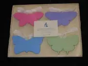 POTTERY BARN KIDS CHALKBOARD 4p BUTTERFLY LABELS label SET for GIRLS ROOM