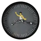 25cm Wall Clock Silent Kung Fu Black Clock Boy Kid Man Bedroom Decor No Battery
