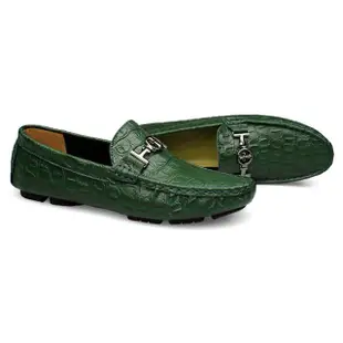 【JP Queen New York】英倫金屬鱷魚紋牛皮男士大尺碼外出皮鞋(5色可選)