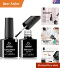 Professional-Grade No Wipe Gel Top Coat and Base Coat Set - 9 Toxin-Free