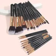 Set of 22 PCS Makeup Brush Kit for Foundation Liquid Blending Powder Eyeshadow Blush Cosmetics Concealer Brushes with Soft & Dense Bristles Assorted Color 9