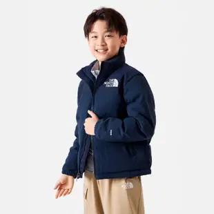 【The North Face】外套 男童 女童 運動外套 羽絨外套 TEEN 1996 RETRO NUPTSE JACKET 藍 NF0A8A4C8K2