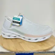 Skechers Womens Glide Step Slip Ins Sneaker Memory Foam White Mesh Sz 10 NEW