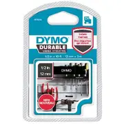 DYMO D1 Durable Label Tape 12mm White on Black