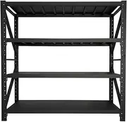 180(H) x200(L) cm Metal Warehouse Racking Storage Garage Shelving Steel Shelf 800kg Shelves (Matte Black)