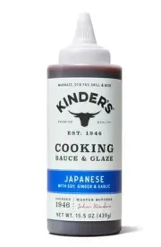 New Kinder's Wing Japanese Soy Ginger Garlic Sauce Dip Bottle 15.5oz