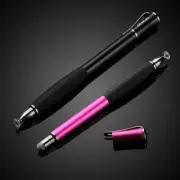(2 in 1) Precision Dual Tip Stylus for iPad iOS Android - Pink & Black