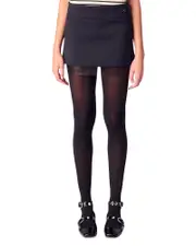 Maje Tulle Trim Wool Blend Skirt