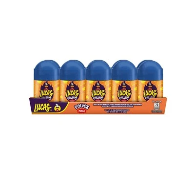 Lucas Baby Polvos Powder Mango Flavor Mexican Candy 20 pcs