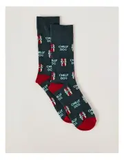 [Kenji] Chilly Dog Socks in Dark Slate