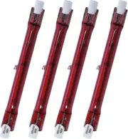 500 Watt Ruby Compatible With Heatmaster R7 Halogen Heater Bulb For Garden Heater - Pack Of 4-In stock