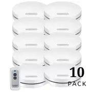 AUSTRAL AS3786 Interconnected Photoelectric Fire Alarm 10 Pack with Free Remote