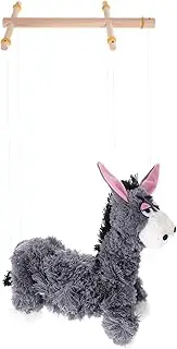 Gogogmee Marionette Puppet Plush for Interactive Deep Grey Donkey Puppet Show Promotes Creativity Imagination Easy for Parent Bonding