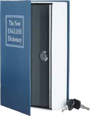 Book Safe, Key Lock, Large, Blue