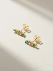 [Suzanne Kalan] Suzanne Kalan - 18-karat Gold Multi-stone Earrings - One size One size Multi