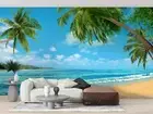 3D Tropic Seascape Wallpaper Wall Mural Self-adhesive Removable 625