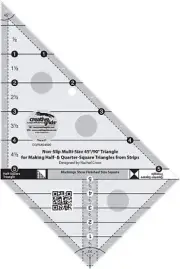 Creative Grids Multi Size Triangle 45 and 90 Degrees Quilt Ruler - CGRMS4590