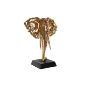 Decorative Figure Dkd Home Decor 43 x 22 x 55.5 Cm Elephant Black Golden Colonial