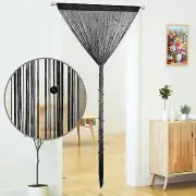 Beaded Curtain Door String Curtains Doorways Tassels Beads Hanging Fringe Black