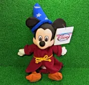 NEW Disney Store FANTASIA Bean Bag SORCERER MICKEY Plush Toy MWMT - Ships FREE