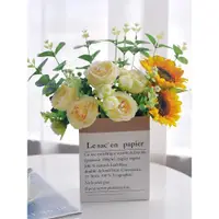 在飛比找ETMall東森購物網優惠-向日葵假花花束仿真花擺設客廳餐桌花藝裝飾花擺件干花輕奢高端
