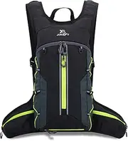 Lightweight Foldable Cycling Backpack with Helmet Cover Sport Bike Riding Running Camping Hiking Backpack Daypack Shoulder Bag Black & Green One Size