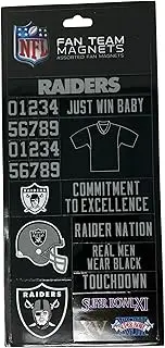 Pro Specialties Group Oakland Raiders Fan Magnet Set, One Size, Team Colors