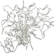 100PCS Genuine 925 Sterling Silver Hooks Hypoallergenic Ear Wires DIY Earrings Jewelry