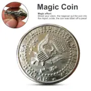Bite Out Coin Magic Trick Close-Up Magic Illusion Restored Half Dollar