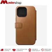 Nomad Modern Leather Folio Case iPhone 15 Pro - Tan Brown