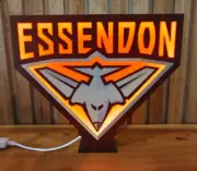 AFL Light Box - Essendon Bombers - LED Lights with on/off switch.