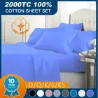 Softy 2000TC 100% Egyptian Cotton Bed Sheet Set Single/KSDouble/Queen/King NEW