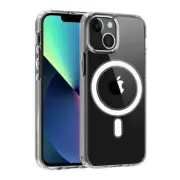 For iPhone 13 Mini Bumper Case TPU Phone Cover Magnetic Wireless Charging Clear