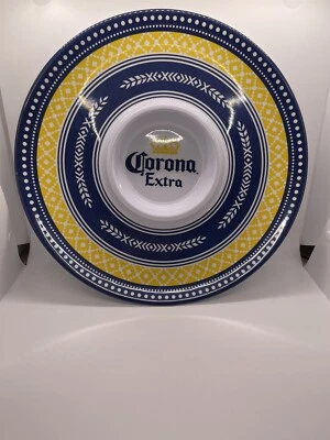 Corona Extra Chip & Dip Bowl Platter Serving Party Salsa Beer Cinco De Mayo