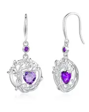 FANCIME Mothers Day Gifts, Tree of Life Dangle Drop Earrings 925 Sterling Sil...