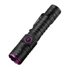 Zoomable Type-C USB Rechargeable 395nm UV Blacklight LED Flashlight with Clip