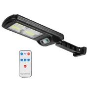 Solar Wall Lights 120LEDs Remote Sensor IP65 - Black