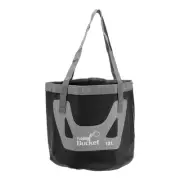 12L Collapsible Bucket, Portable Folding Water Storage Wash Basin Black