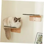2 Set Cat Wall Steps - Wooden Cat Climbing Shelf for Wall - Cats Wall Stairs