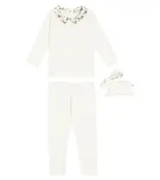 [Bonpoint] Bonpoint Baby Denice top, pants, and stuffed animal set M 12 white