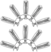10pcs Expansion Petal Screw Nail GLI Nuts Rv Wall Anchors Expansion Screw Threaded Inserts for Wood Jack Nut Steel Pipes Fixing Fastener Hollow Door Anchor Silver Metal
