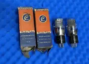 2 Cunningham RCA Type 45 Vacuum Tubes / Gm AND mA Matched / Date Matched / Black