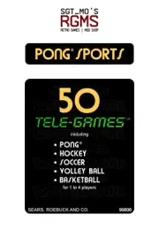 Atari 2600/Sears Tele-Games Replacement Label - Pong Sports