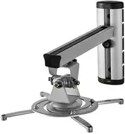 Universal Aluminum Alloy 360 Degree Projector Wall Mount Fully Movable Retractable Universal Projector Hanger Bracket for Office(Silver)