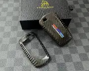 Genuine Carbon Fiber Keyring Key Fob Cover For BMW M Performance Car Custom Made