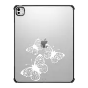 iPad Pro 13-inch (M4) iPad Impact Case White Butterflies in Flight