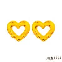 在飛比找松果購物優惠-J'code真愛密碼金飾 點點愛情黃金耳環 (8.8折)