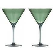2pc Tempa Verity Drinking Crystal Stemware Martini Glass Home/Barware Set Fern